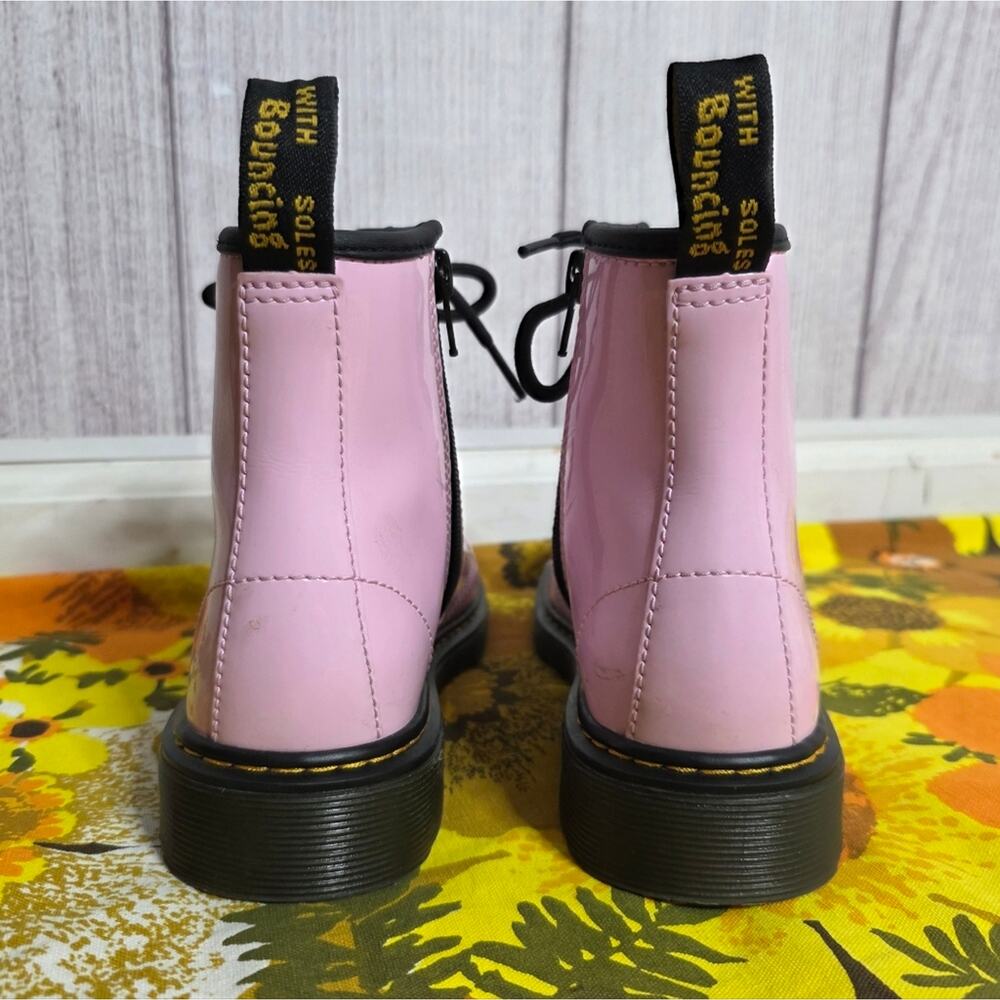 Dr. Martens 1460 J Pink Patent Leather Boots, Youth Size 3 (EU 34) - Picture 4 of 7